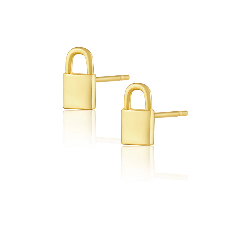 Lock And Gold Studs